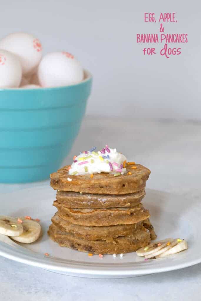Egg, Apple, and Banana Pancakes for Dogs